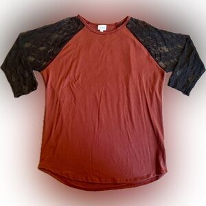 LuLaRoe Randy with Lace Sleeves Top